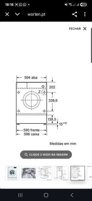 BOSCH S6 Máquina de lavar roupa de encastre 7 kg 1200 rpm WIW2430