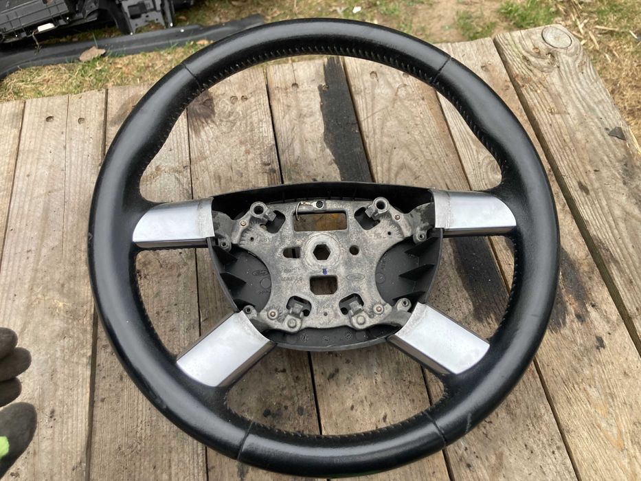 FORD FOCUS MK2 C MAX Kierownica Skóra Czarna