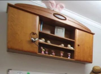 Wall-Mounted Cabinet – Pine Honey, for Mounting Above Desk64751139658883121