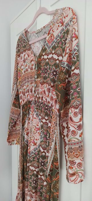 Sukienka midi w stylu boho, r. S