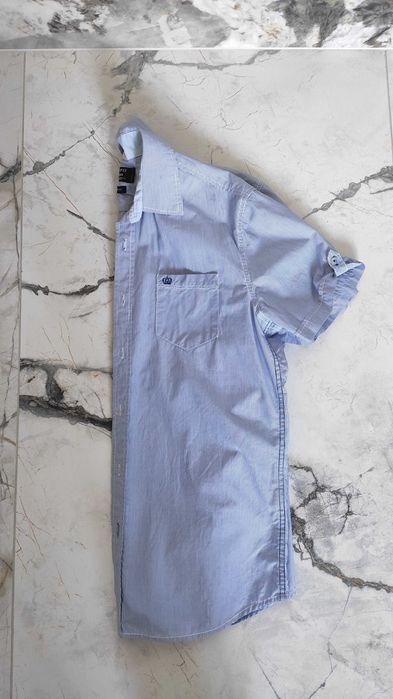 Niebieska, wzorzysta koszula z krótkim rękawem Reserved, rozmiar M