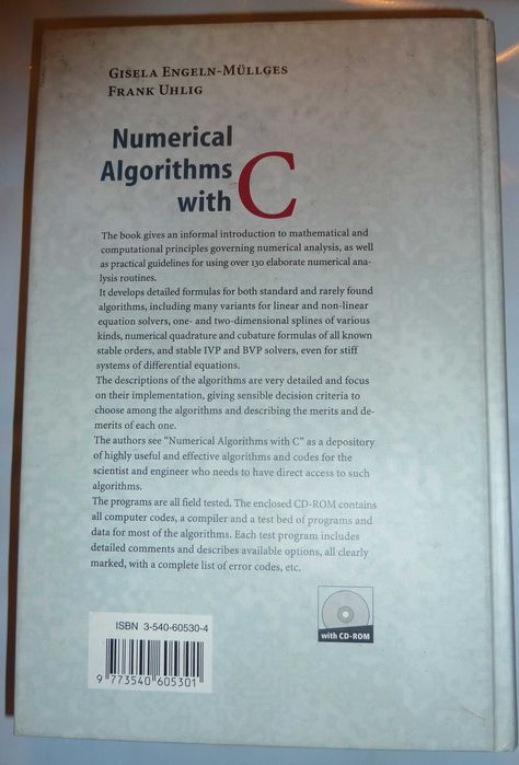 Livro "Numerical Algorithms with C"425473461485588481