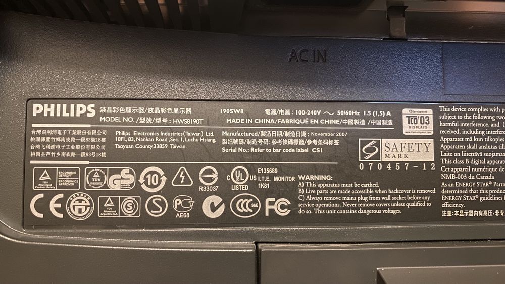 Monitor PC Philips 41cm diagonal64550722983555122