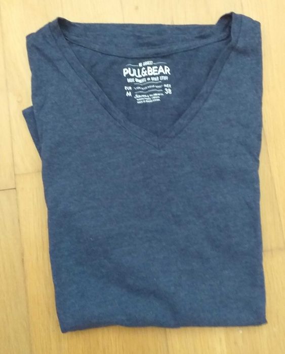 T-shirt Pull & Bear azul, tamanho M, original, nova