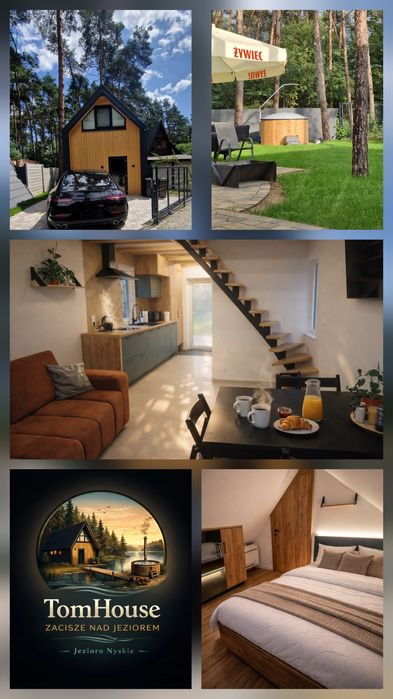 TomHouse – Zacisze nad Jeziorem | Domek z balią | Jezioro Nyskie