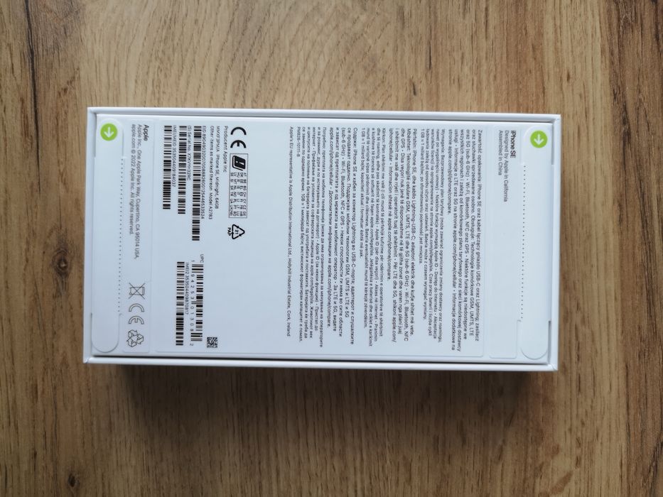 Smartfon APPLE iPhone SE 2022 64GB 5G, A2783, NOWY, PLOMBY.