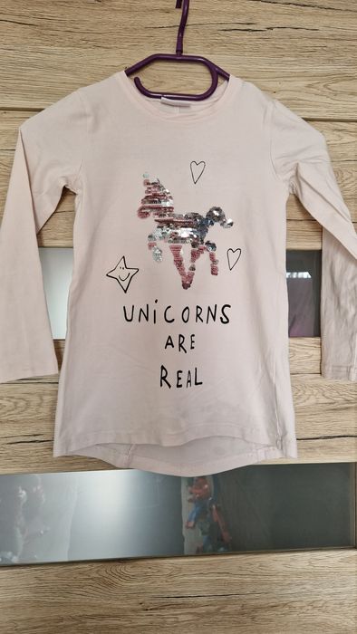 Tunika bluzka bluzeczka Coccodrillo r.116 jednorożec magiczne cekiny