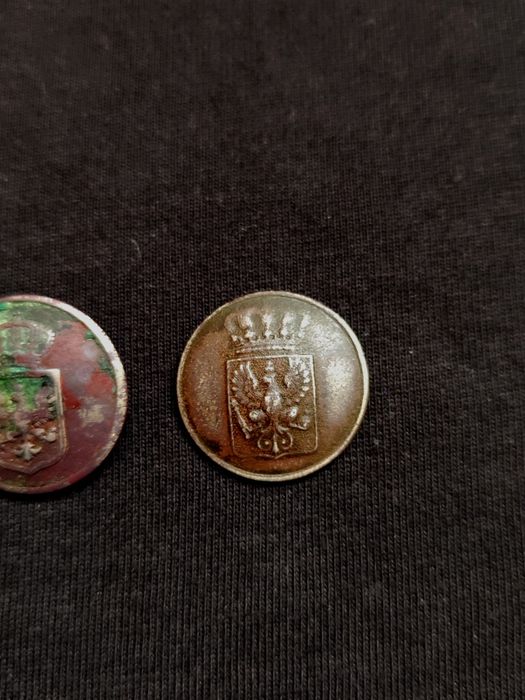 Wyprzedaż kolekcji pruskie guziki urzędnicze 1889