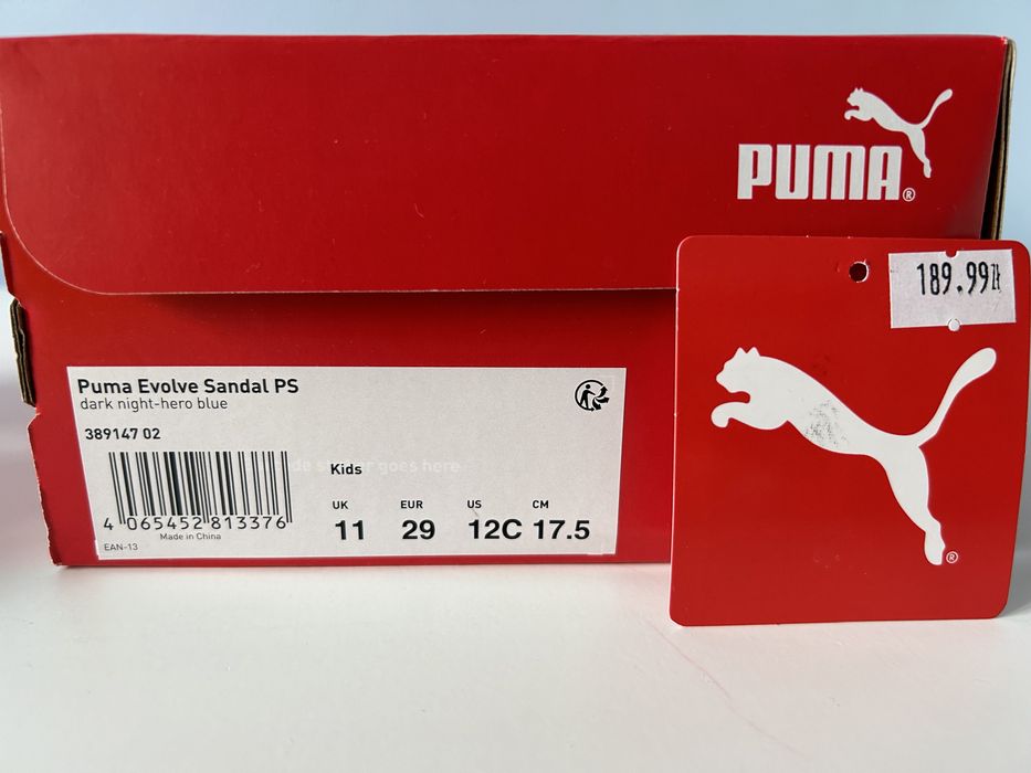 Sandały Puma rozmiar 29 dziecięce dla chłopca dla dziewczynki