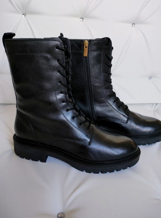 Botki, kozaki damskie Kellin, Gant czarne oficerki r. 42 skóra natural