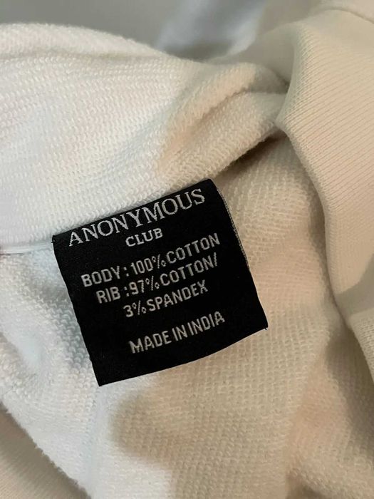Белое Худи HBA Anonymous Club × Hood By Air Shayne Oliver Group Baggy Hoodie White