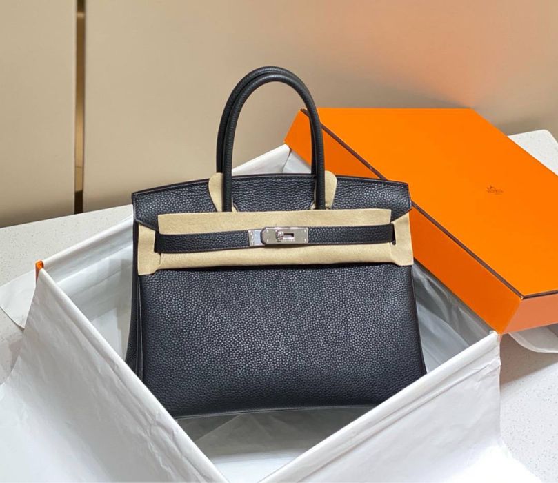 Сумка Hermes Birkin 30cm Срібна фурнітура повний комплект бутика максимальна якість виконання