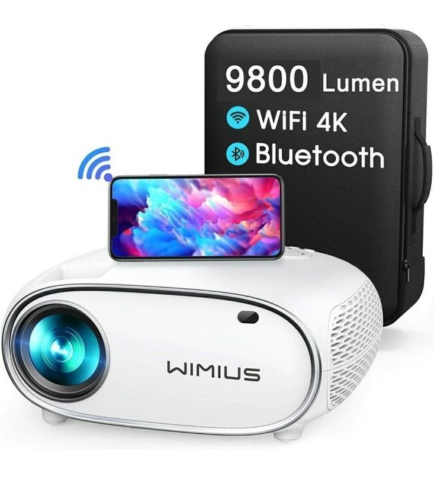 Projetor 9800 lumens / WiFi e office incorporado / Nativa 1080P(Novos
