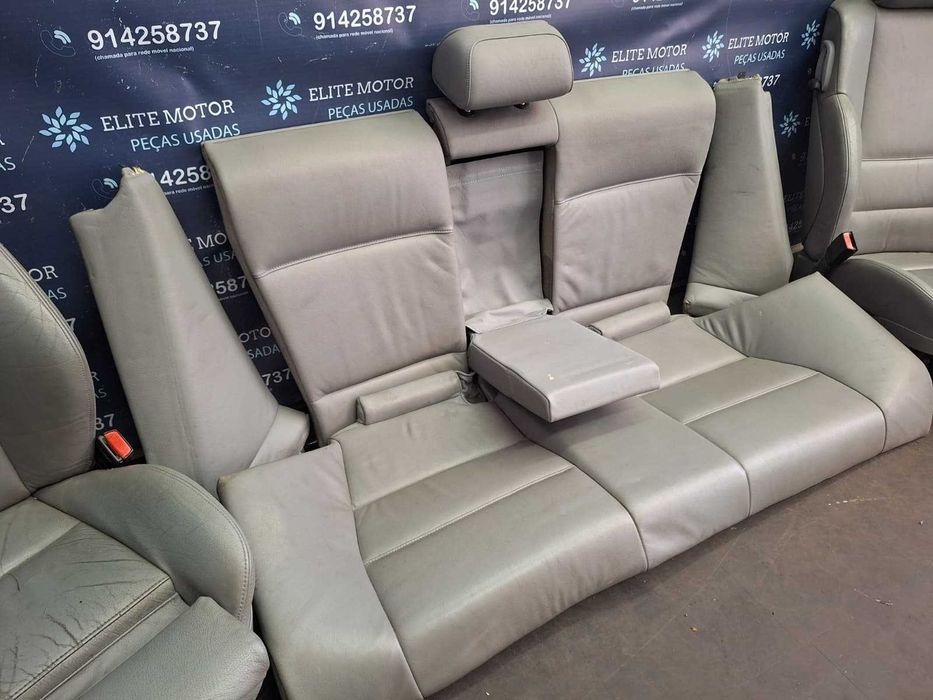 Jogo de bancos usados BMW SERIE 3 E46 COUPE PACK M pele cinza