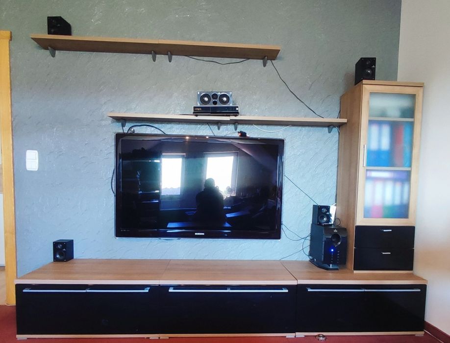 Szafka rtv komoda stół zestaw mebli do pokoju czarne