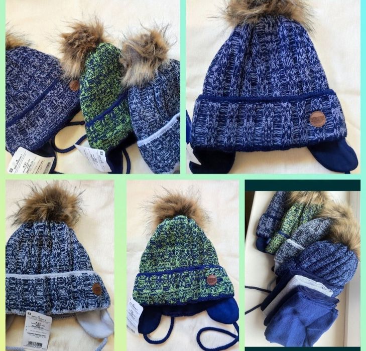 Шапка + шарф зимова 50/54 до 54 розміра