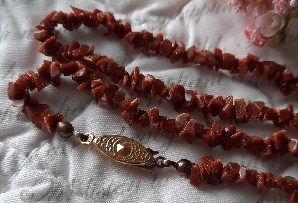 Piasek pustyni stary piękny naszyjnik korale kamienie naturalne 46