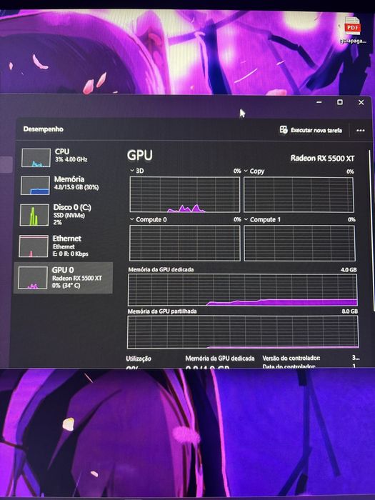 AMD RX5500 XT triple fan GIGABYTE 4gb gddr6