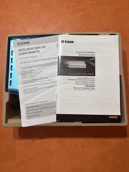 Коммутатор неуправляемый D-Link DES-1008D б/у