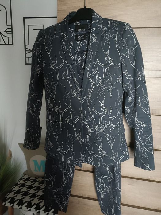 Garnitur damski komplet damski SIMPLE baletnice twarze S komplet maryn