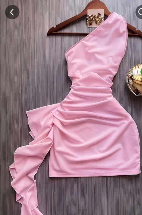 Różowa sukienka w mocniejszym baby róż S