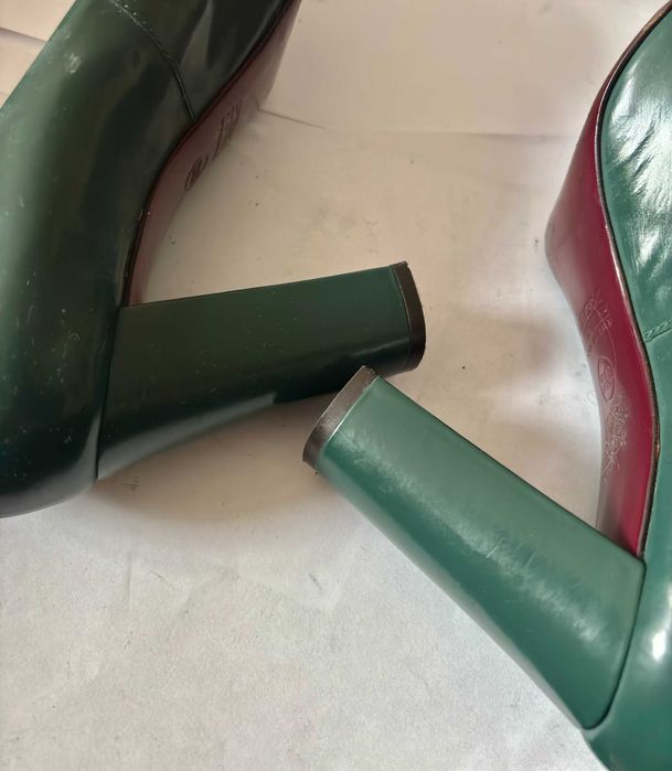 GEOX czółenka, szpilki na słupku czerwona podeszwa