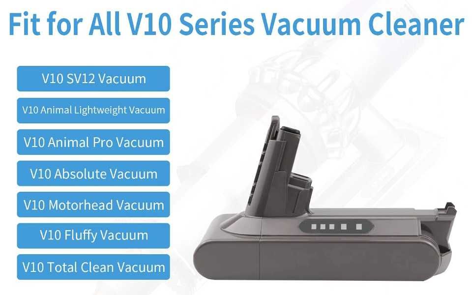 Akumulator do DYSON V10 bateria 6000 mAh SV12 Litowo-Jonowa Nowa Cyclone Animal Pro Absolute + FILTR