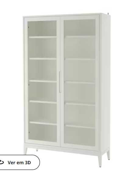 IKEA REGISSÖR Vitrina, branco, 118x203 cm