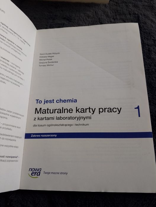 To jest chemia. Maturalne karty pracy 1