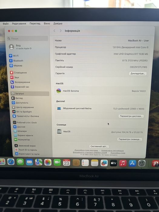 Apple MacBook Air 13 2019 р. SSD 128 gb