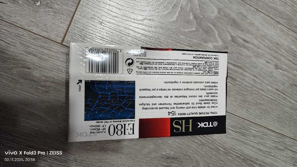 Kaseta VHS TDK super avilin plus HS e-180