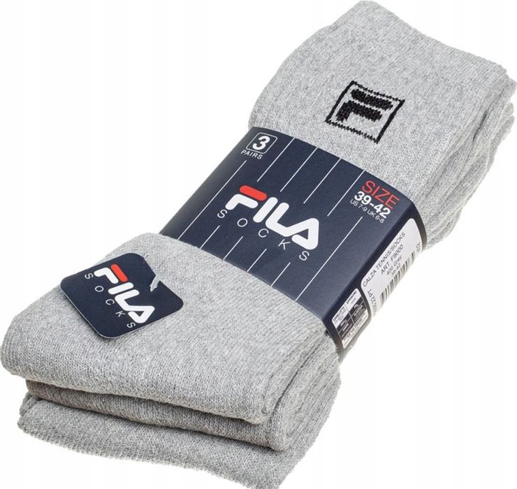 Skarpetki 6-pack Fila Szare nowe 43-46