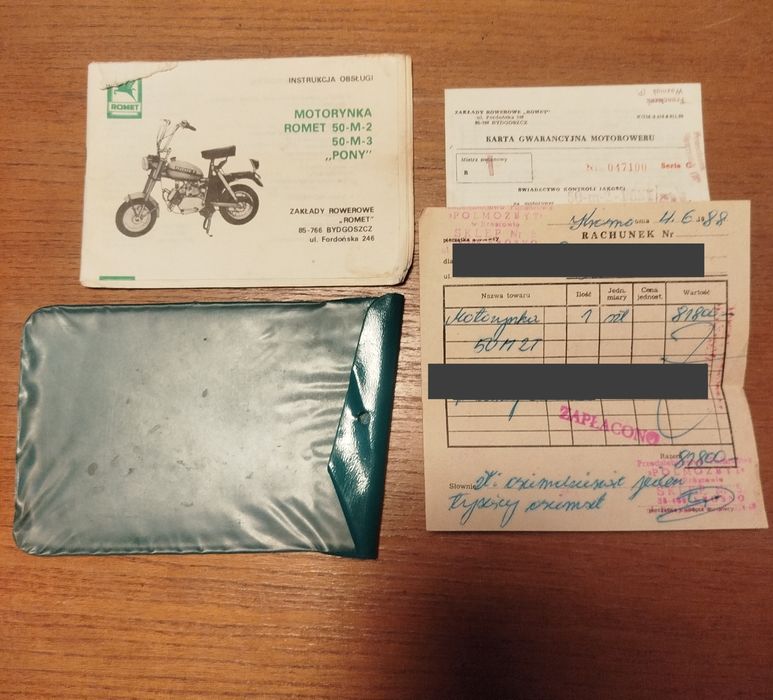 Motorynka Romet Pony 50 M-2, 1988 rok produkcji