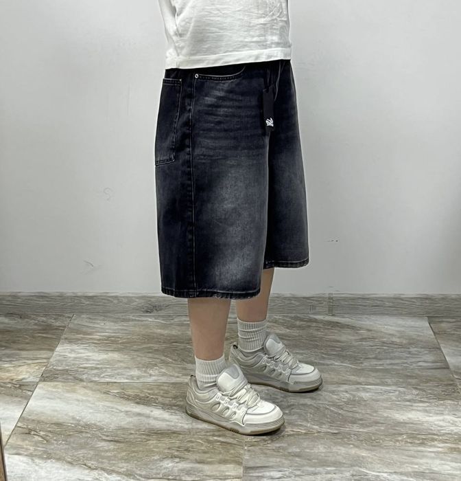 Нові широкі чорні шорти джинсові BAGGY rap shorts широкие шорты Jaded