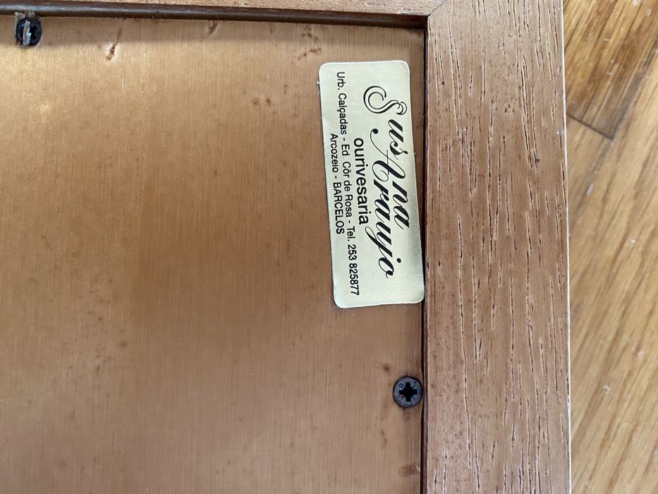 Quadro acca em prata para criança