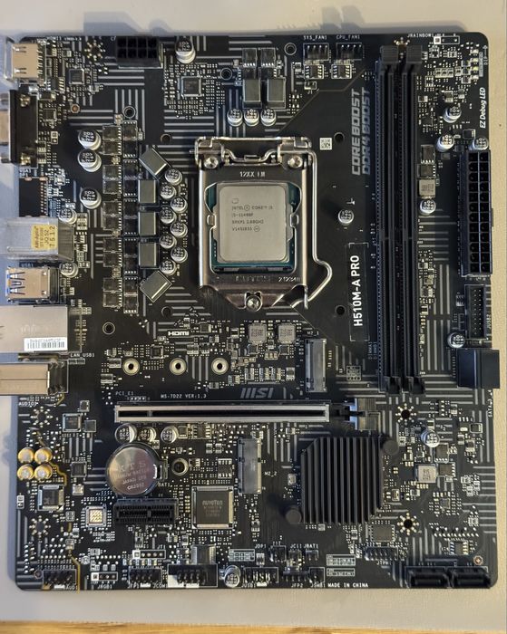 Материнська плата MSI H510M-A Pro та процесор Intel Core I5 11400F