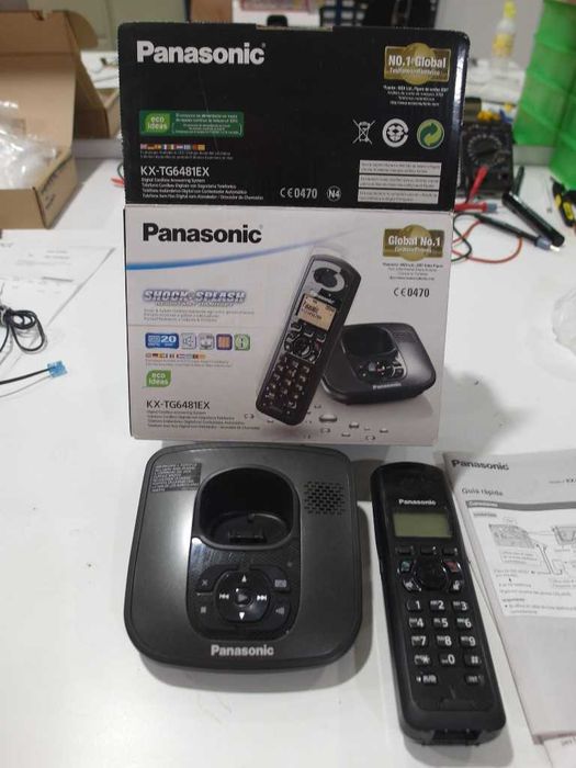 Telefone portátil Panasonic com atendedor / gravador impecável