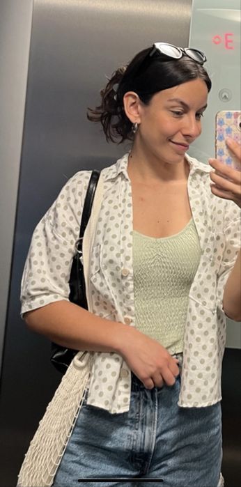 Camisa da Zara em linho e algodão