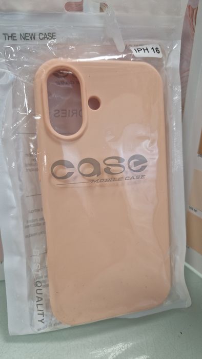Silicone Lite Case do Iphone 16 brzoskwiniowy + szkło Gratis