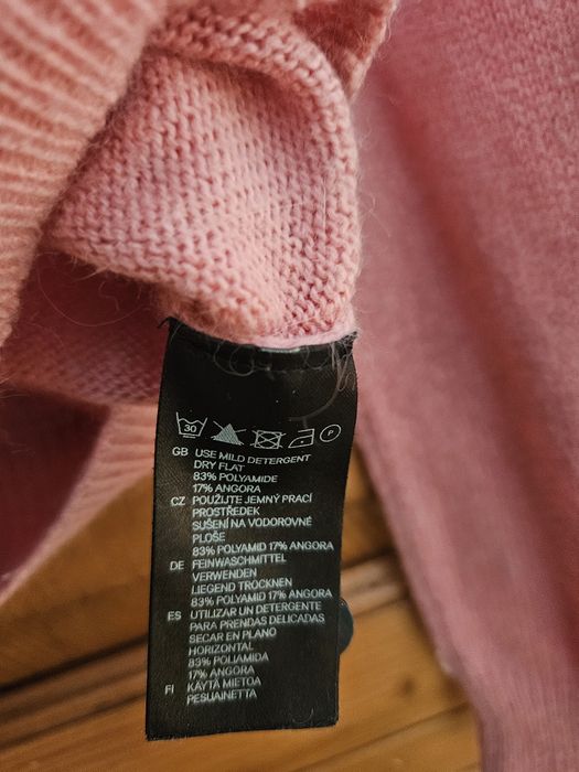 Miękki sweter/kardigan z angorą r M/38/10