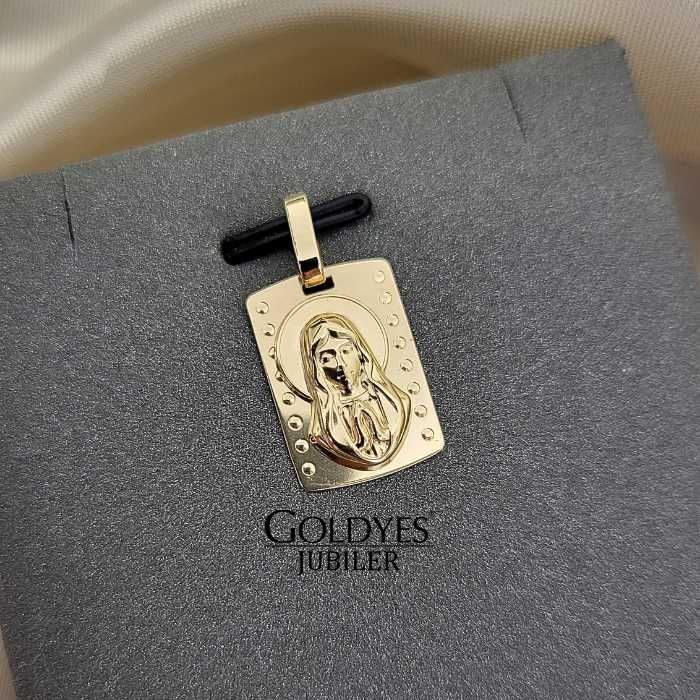 Złota zawieszka Bozia próby złota 585