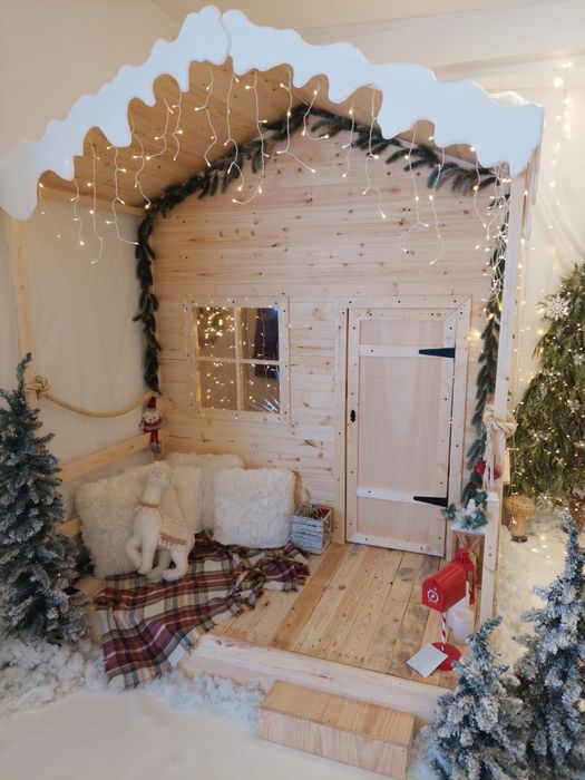 Casa de madeira - cenário de fotografia