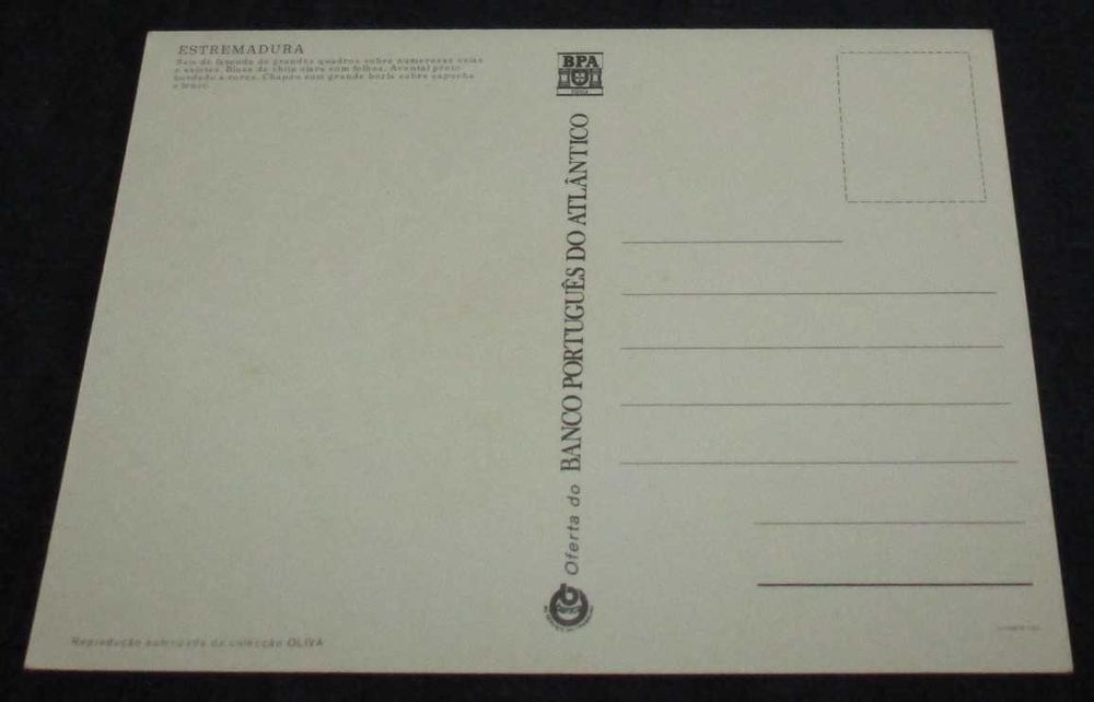 Postal Estremadura Traje Português Laura Costa