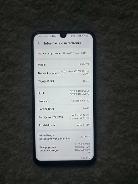 Huawei P Smart 2019 , 64 GB, dual SIM