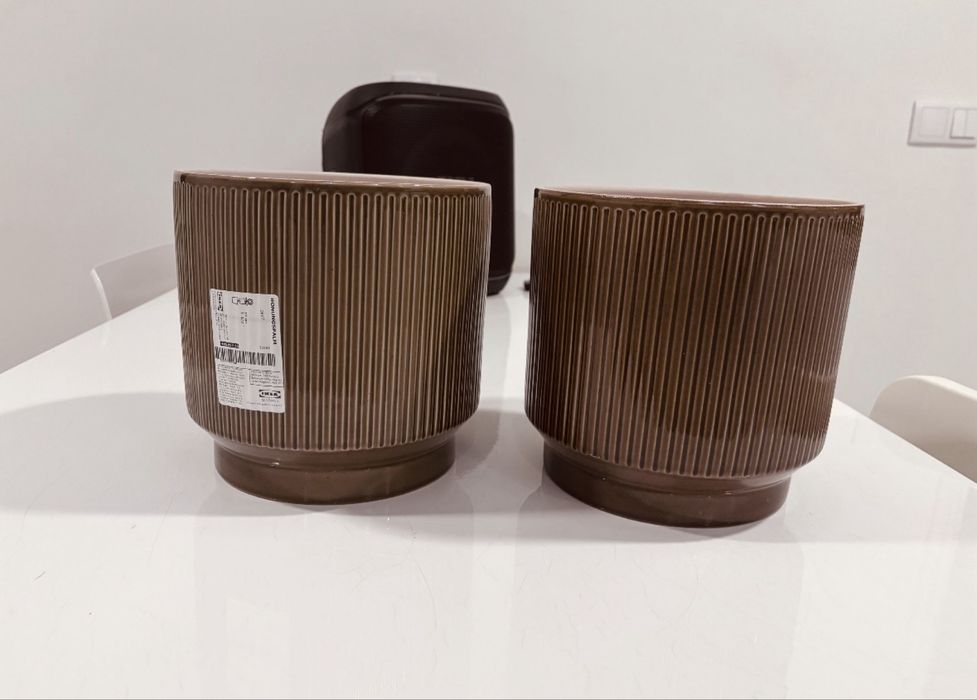 2 Vasos IKEA HONUNGSPALM 19 cm – Castanho