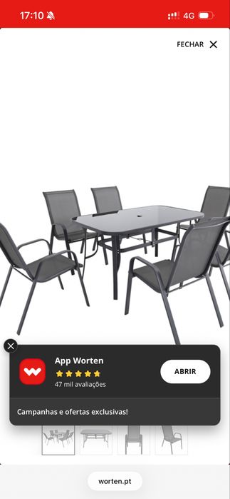 Mesa esplanada vidro