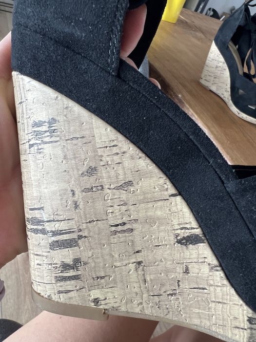 New Look sandały na koturnie czarne 38 / 5