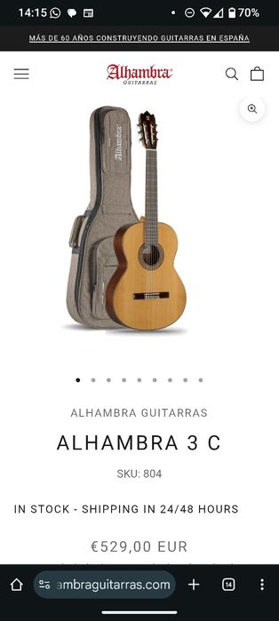 Guitarra acústica Alhambra 3 C