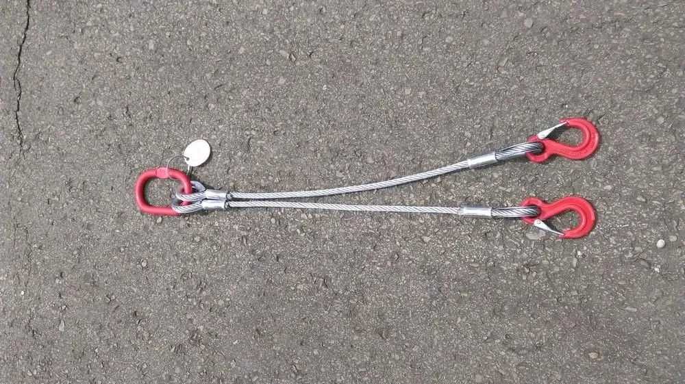 Zawiesie, zawiesia linowe 2-cięgnowe lina stalowa zakuta WYSYŁKA ATEST