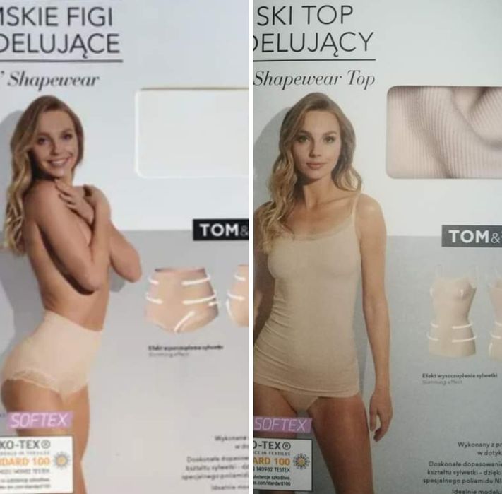 Nowy komplet bielizny modelującej L: top + majtki